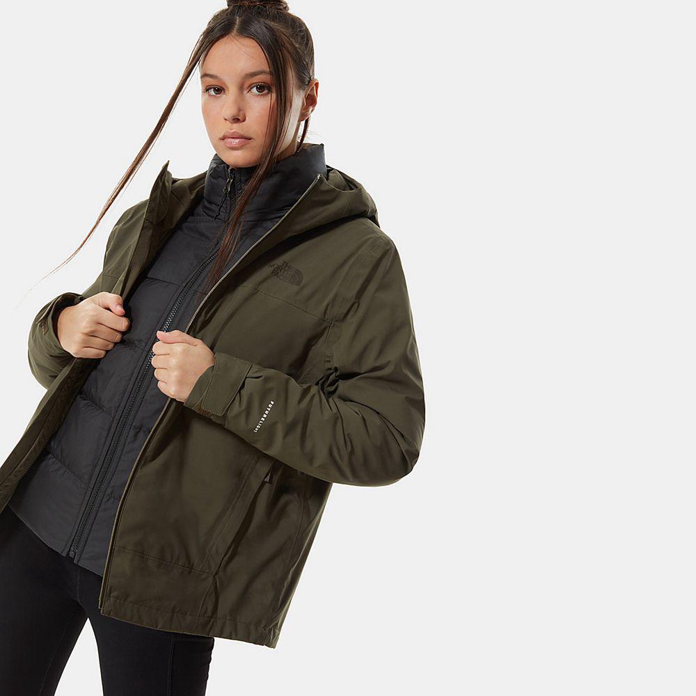 The North Face Mountain Light Futurelight™ Triclimate Γυναικεια Μπουφάν 3 Σε 1 - Πρασινο / Μαυρα (NA